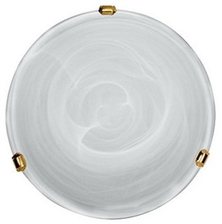 Plafon Duna okrągły szklany biały do salonu 30 cm Candellux