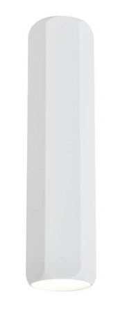 Lampa sufitowa tuba metalowa biała sześciokątna GU10 natynkowa