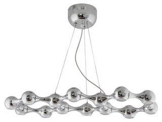 Lampa wisząca Candellux metalowa LED 3-punktowa srebrna do salonu