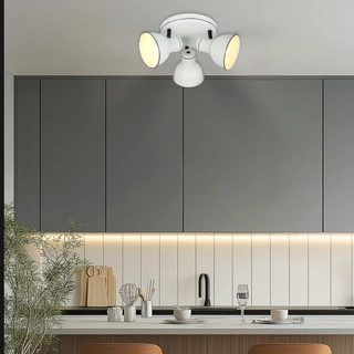 Lampa sufitowa Zumba biało-czarna regulowana 3-punktowa metalowa E14