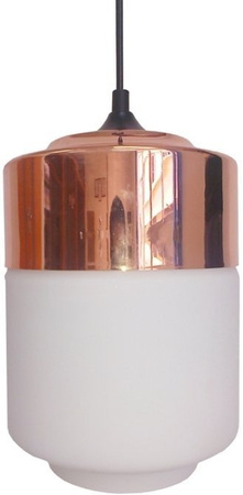 Lampa wisząca Masala klosz biały miedziany do jadalni 1xE27 nowoczesna