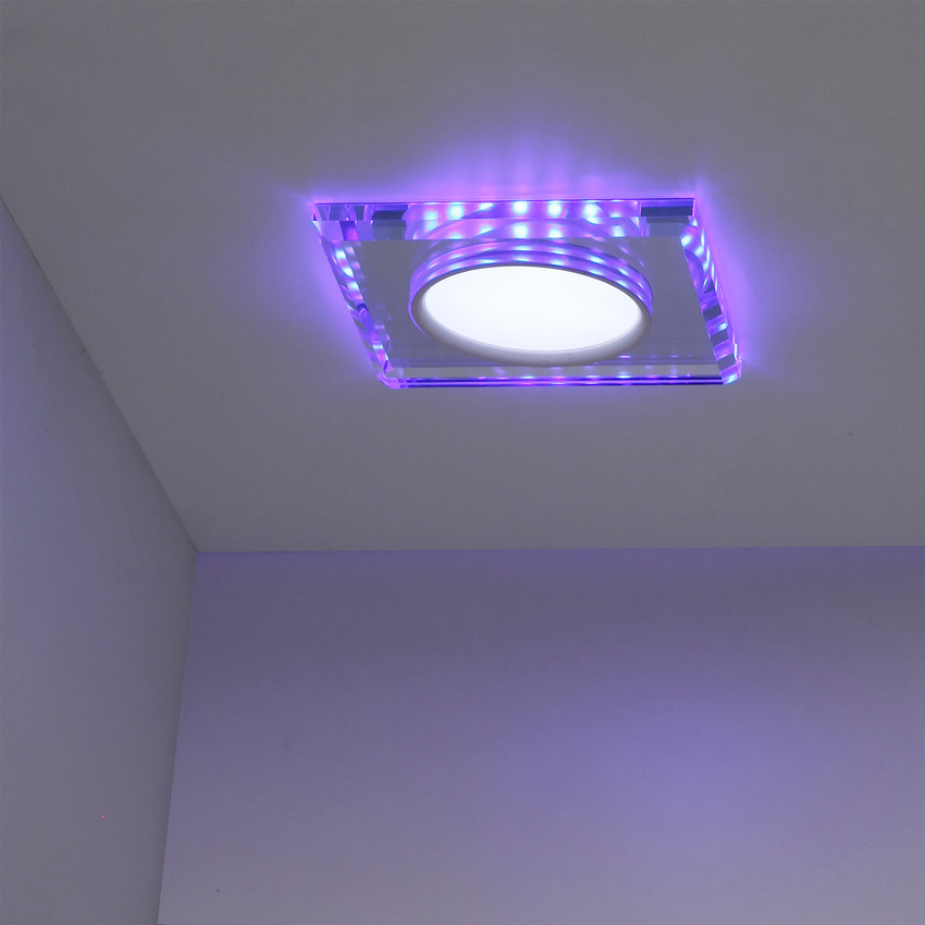 Oprawa stropowa chrom niebieska kwadrat LED SSP-22 2263892 - funkcjonalność LED