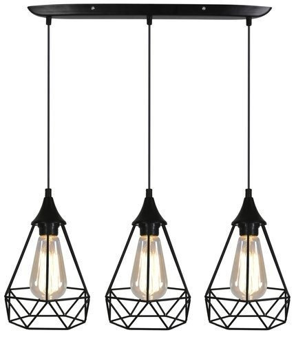 Lampa sufitowa wisząca czarna druciana 3x60W Ggraf Candellux 33-62901