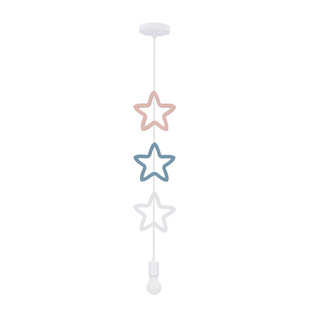 Lampa wisząca dziecięca Single lampa wisząca gwiazdki LED metalowa MDF 3000K