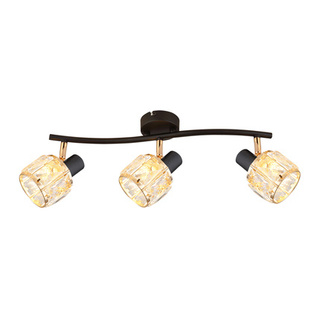 Lampa sufitowa Dubai listwa ze szklanymi kloszami 3-punktowa do kuchni metalowa