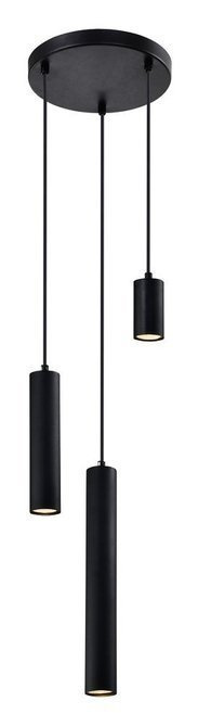 Lampa wisząca czarna talerz 3x25W Tubo 33-79084