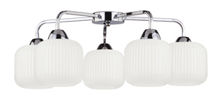 Lampa sufitowa Cromado ze szklanymi kloszami 5-punktowa do salonu