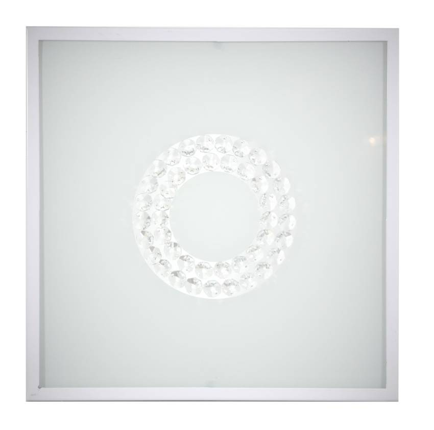 Plafon LED Lux kwadratowy szklany 29x29cm 4000K biały Candellux