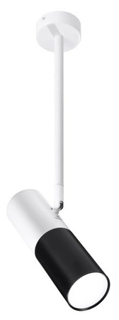Lampa wisząca tuba regulowana biało-czarna 1xGU10 Candellux
