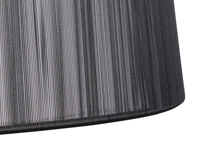 Lampa wisząca z abażurem Gillenia nitkowy czarny abażur do salonu