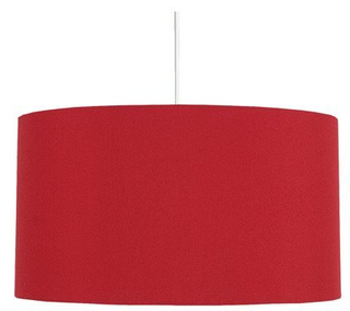 Lampa wisząca z abażurem Onda czerwona nowoczesna do salonu E27