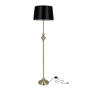 Prima gold lampa podłogowa złoty satynowy E27 czarny 51-09258