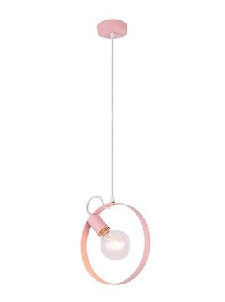 Lampa wisząca Nexo różowa metalowa pojedyncza do salonu E27