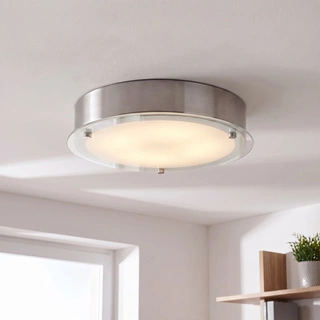 Plafon LED RONDA okrągły 33 cm srebrny do salonu kuchni łazienki