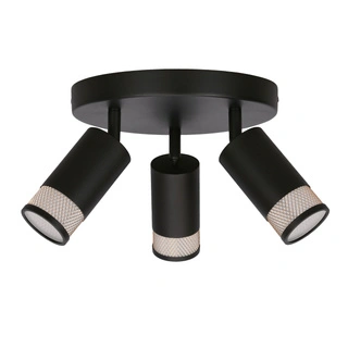 Lampa sufitowa Flin oprawa 3-punktowa do salonu metalowa
