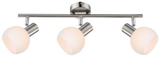 Lampa sufitowa Mauro listwa ze szklanymi kloszami regulowana 3-punktowa