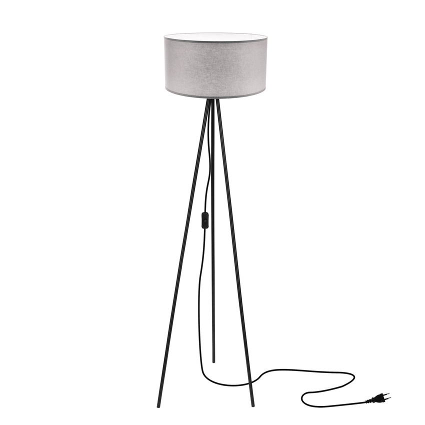 Lampa podłogowa SHANTI trójnóg z abażurem do salonu 1-punktowa