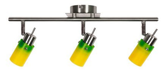 Lampa sufitowa Verdi listwa ze szklanymi kloszami regulowana 3-punktowa metalowa