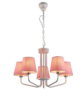 Zyrandol różowy lampa 5xE14 York Ledea 50205094
