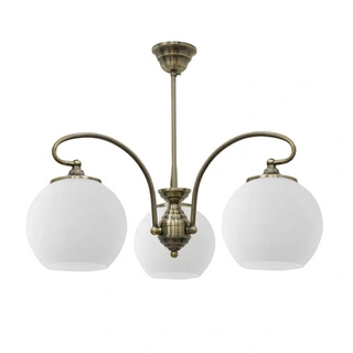 Żyrandol Orbit klasyczny 3-punktowy szklany do salonu E27 Candellux