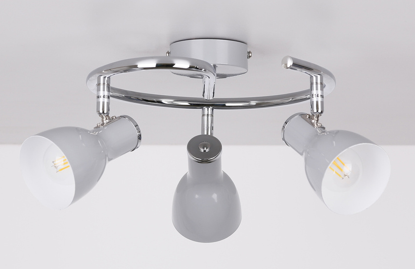 Lampa sufitowa Julie reflektor regulowana 3-punktowa do salonu