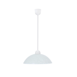 Lampa wisząca Macari szklana klosz biały do salonu i jadalni E27 1x60W