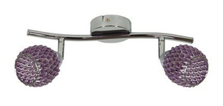 Lampa sufitowa CLEAR listwa ze szklanymi kloszami regulowana 2-punktowa