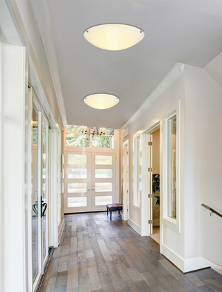 Plafon Vertico okrągły biały szklany 30 cm E27 Candellux