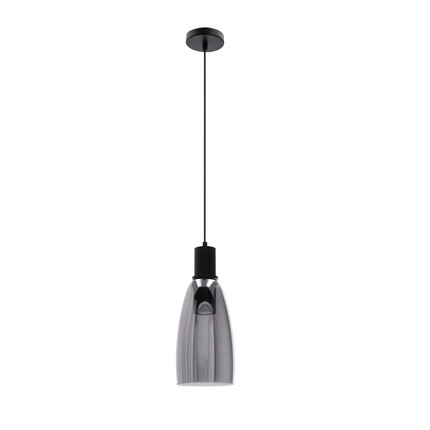 Udin big lampa wisząca czarny 1x15W GU10 klosz szary