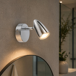 Kinkiet Liberty regulowany metalowy LED do łazienki nad lustro chrom