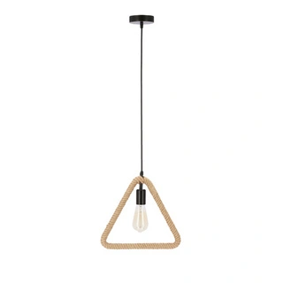 Lampa wisząca Triun trójkątna czarna szklana 1-płomienna E27 do jadalni