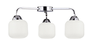Lampa sufitowa Cromado ze szklanymi kloszami 3-punktowa do salonu