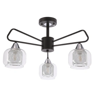 Lampa sufitowa Gato ze szklanymi kloszami 3-punktowa do salonu