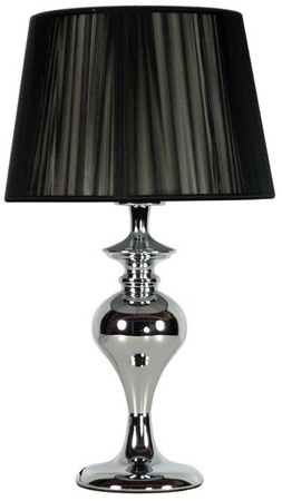 Lampka nocna Gillenia czarna z abażurem nowoczesna E27