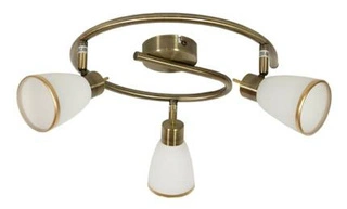 Lampa sufitowa Regent ze szklanymi kloszami regulowana 3-punktowa metalowa