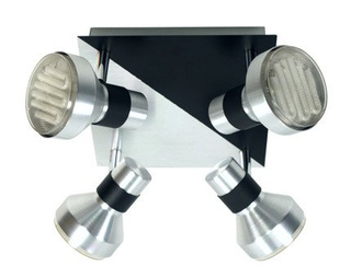 Lampa sufitowa Sortha reflektor kwadratowa regulowana 4-punktowa metalowa