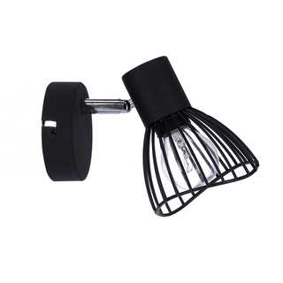 Kinkiet Fly czarny metalowy regulowany loftowy do salonu E14