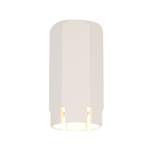 Lampa sufitowa tuba krótka biała metalowa GU10 natynkowa