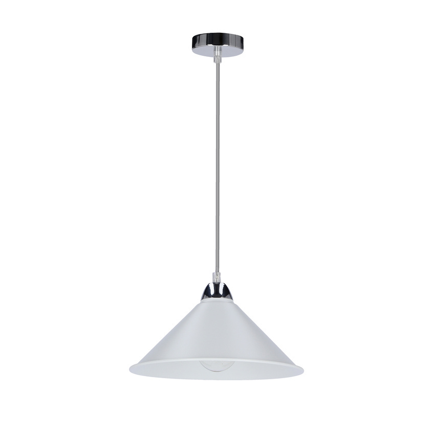AVOLA LAMPA WISZĄCA CHROMOWA E27 KLOSZ BIAŁY 31-20710