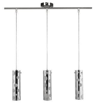 Lampa wisząca Point potrójna tuba metalowa srebrna nad stół G9 Candellux