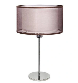 Lampka nocna Piano z abażurem srebrna 3-płomienna stołowa