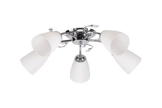 Lampa sufitowa Ursella ze szklanymi kloszami 5-punktowa do salonu
