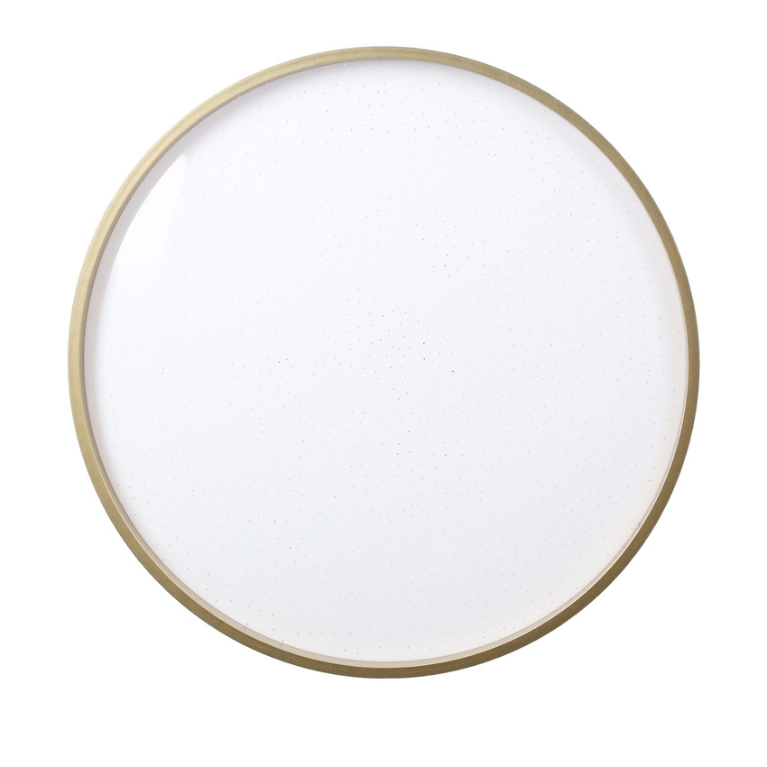Florida lampa sufitowa plafon czarno złoty 18w led 33 cm klosz biały
