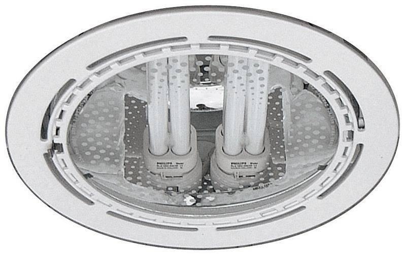 Lampa wpuszczana okrągła biała do sufitu podwieszanego