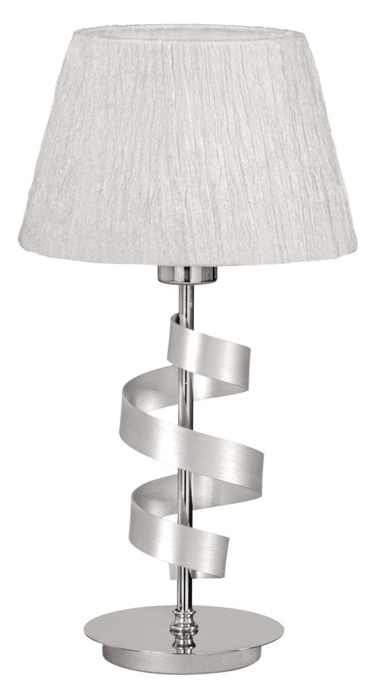 Lampka nocna Denis srebrna z abażurem E27 Candellux