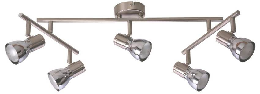 Lampa sufitowa Candellux 95-06281 Libra listwa 5X40W E14 R50 matowy nikiel