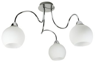 Lampa sufitowa Nelda ze szklanymi kloszami 3-punktowa do salonu