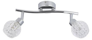 Lampa sufitowa Olimp listwa ze szklanymi kloszami 2-punktowa do salonu