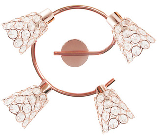 Lampa sufitowa Glossy regulowana 4-punktowa do salonu metalowa