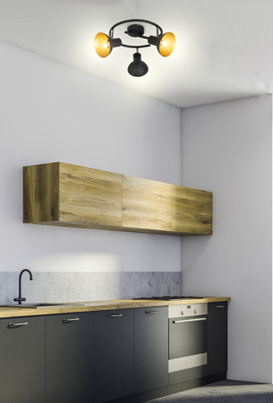 Lampa sufitowa Diso reflektor regulowana 3-punktowa metalowa